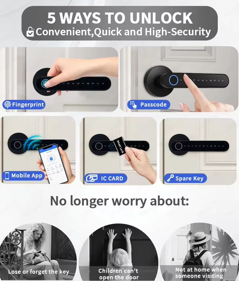 TTLock 스마트 디지털 도어락, 5가지 키리스 출입 - Home Security Battery 리뷰 및 가격