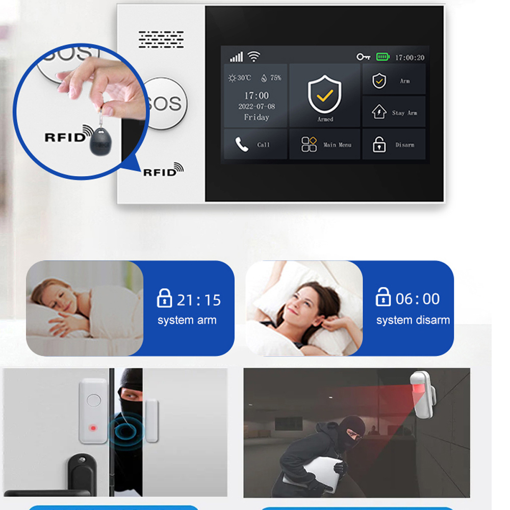 PGST 4G Tuya 스마트 홈 경보 시스템, WiF - Home Security No Wifi 리뷰 및 가격