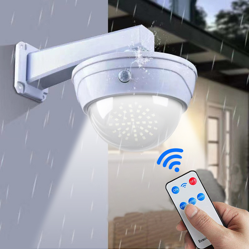업그레이드 야외 태양 광 모션 센서 보안 더미 카메라  - Home Security Flood Lights 리뷰 및 가격
