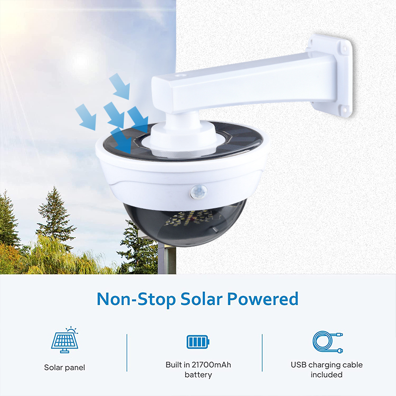 업그레이드 야외 태양 광 모션 센서 보안 더미 카메라  - Home Security Flood Lights 리뷰 및 가격